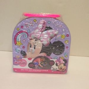 Disney Junior Minnie Mouse On The Go Sidewalk Chalk Tin New Sealed